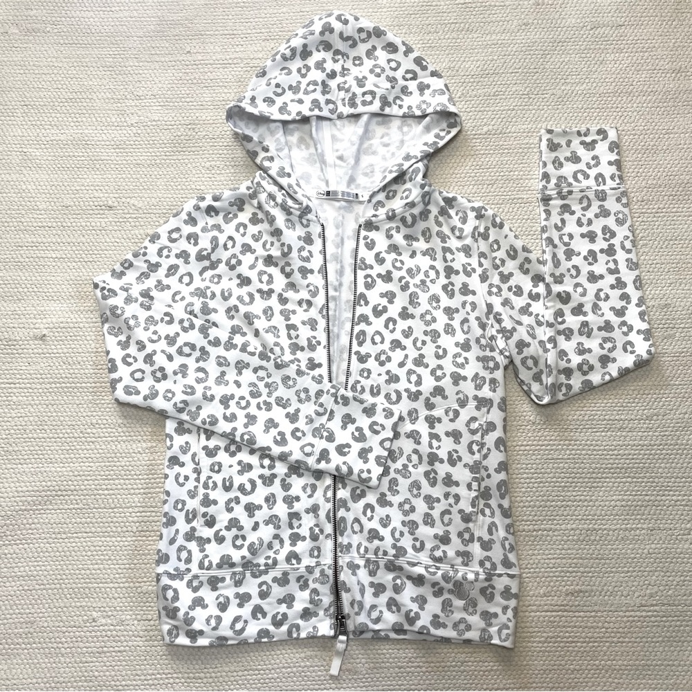 Uniqlo x Disney Mickey Zip Hoodie Sweatshirt White Size S